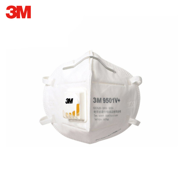 3M9501V+帶閥過濾防塵防顆?？谡諯N95針織防工業(yè)粉塵口罩